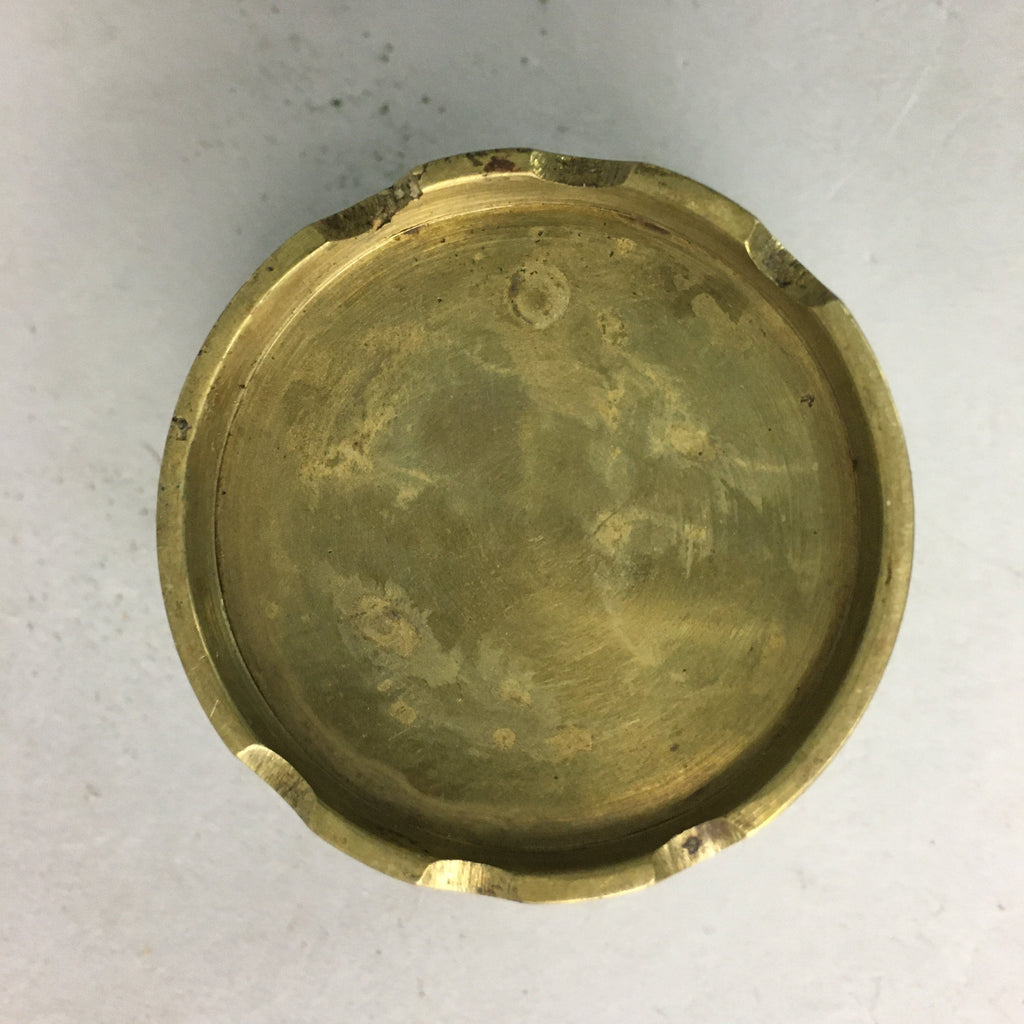 Japanese Buddhist Altar Fitting Vtg Brass Incense Burner Gold Butsugu BU155