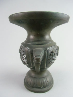 Japanese Buddhist Altar Fitting Vtg Bronze Flower stand Butsugu Butsudan B426