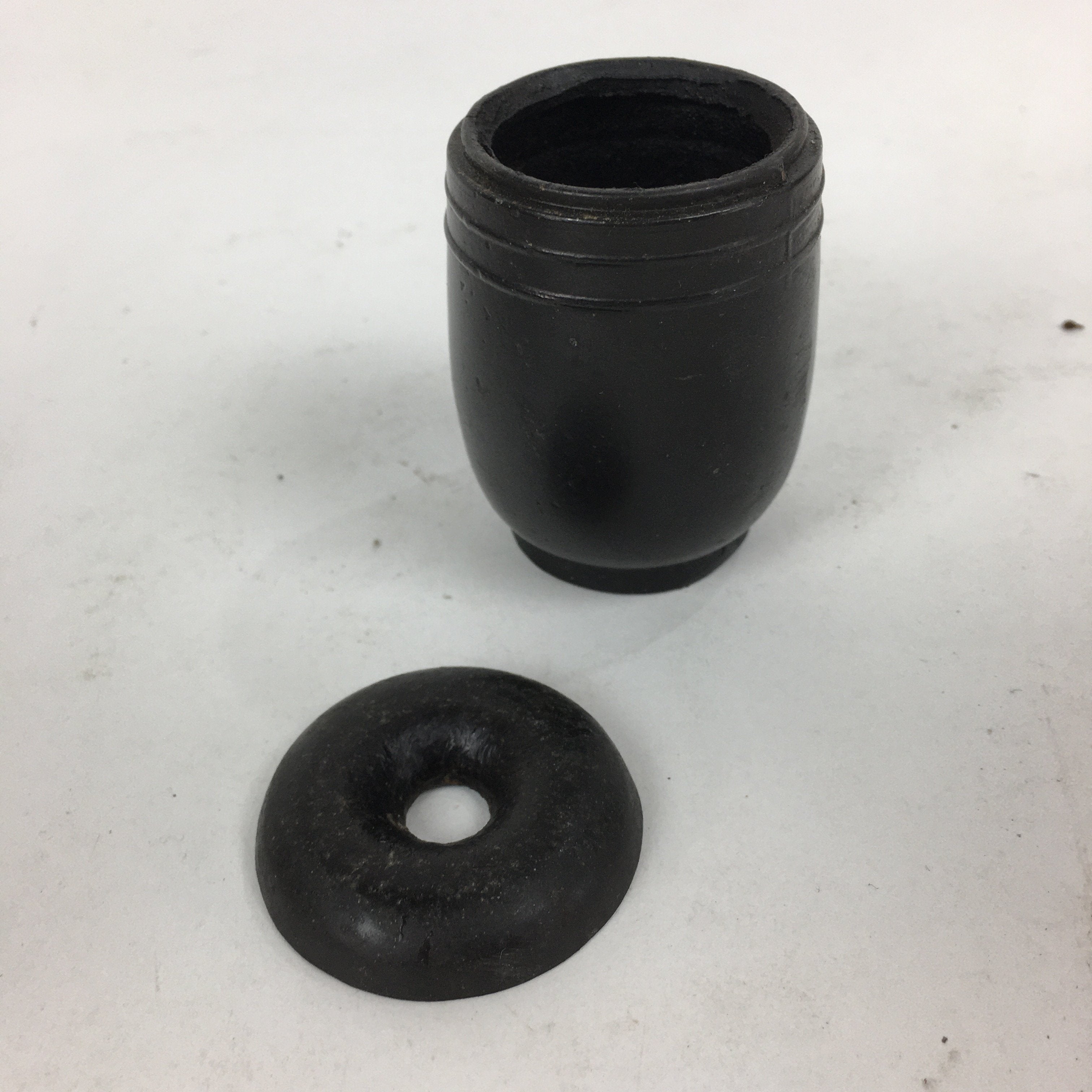 Japanese Buddhist Altar Fitting Vtg Bronze Match Disposal Pot Butsugu BU565