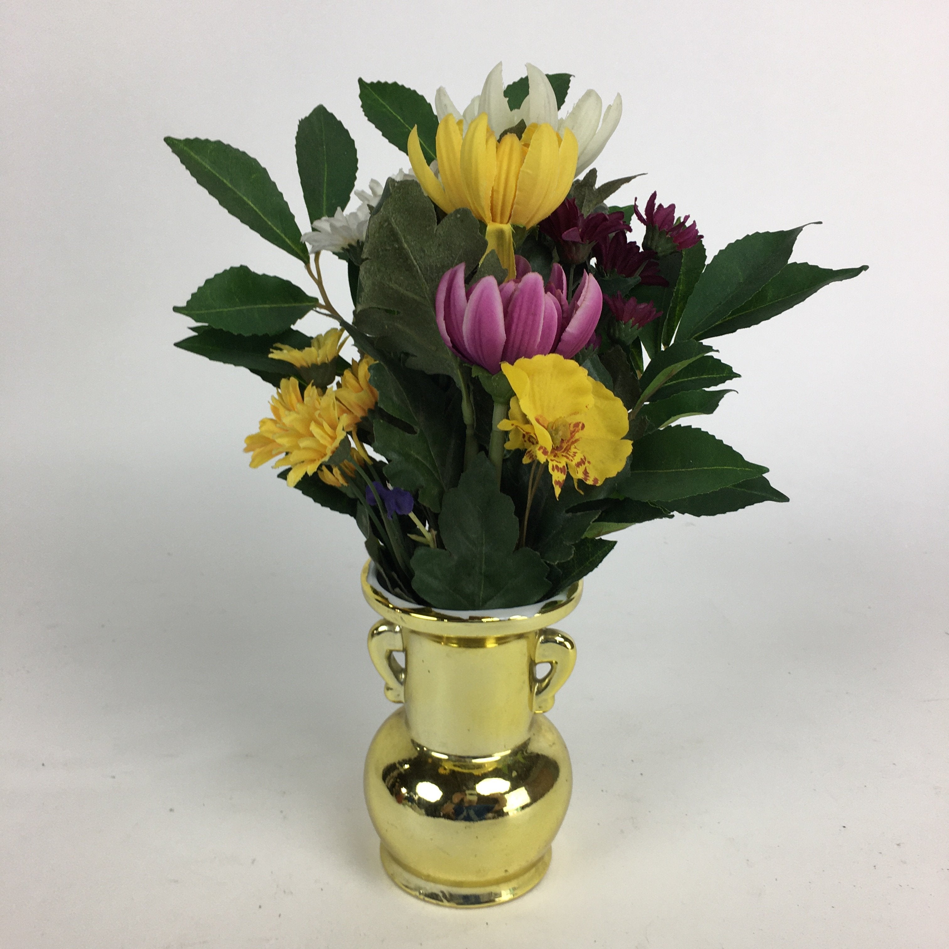 Japanese Buddhist Altar Fitting Vtg Flower Stand Vase and
