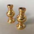 Japanese Buddhist Altar Fitting Vtg Flower Vase Pair Stand Brass Butsudan BU305