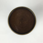 Japanese Buddhist Altar Fitting Vtg Flower Vase Stand Bronze Brown BU713