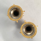 Japanese Buddhist Altar Fitting Vtg Flower Vase Stand Pair Brass Butsudan BU358