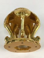 Japanese Buddhist Altar Fitting Vtg Gold Offering Stand Gold Red BU709