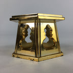 Japanese Buddhist Altar Fitting Vtg Gold Offering Stand Gold Red BU711