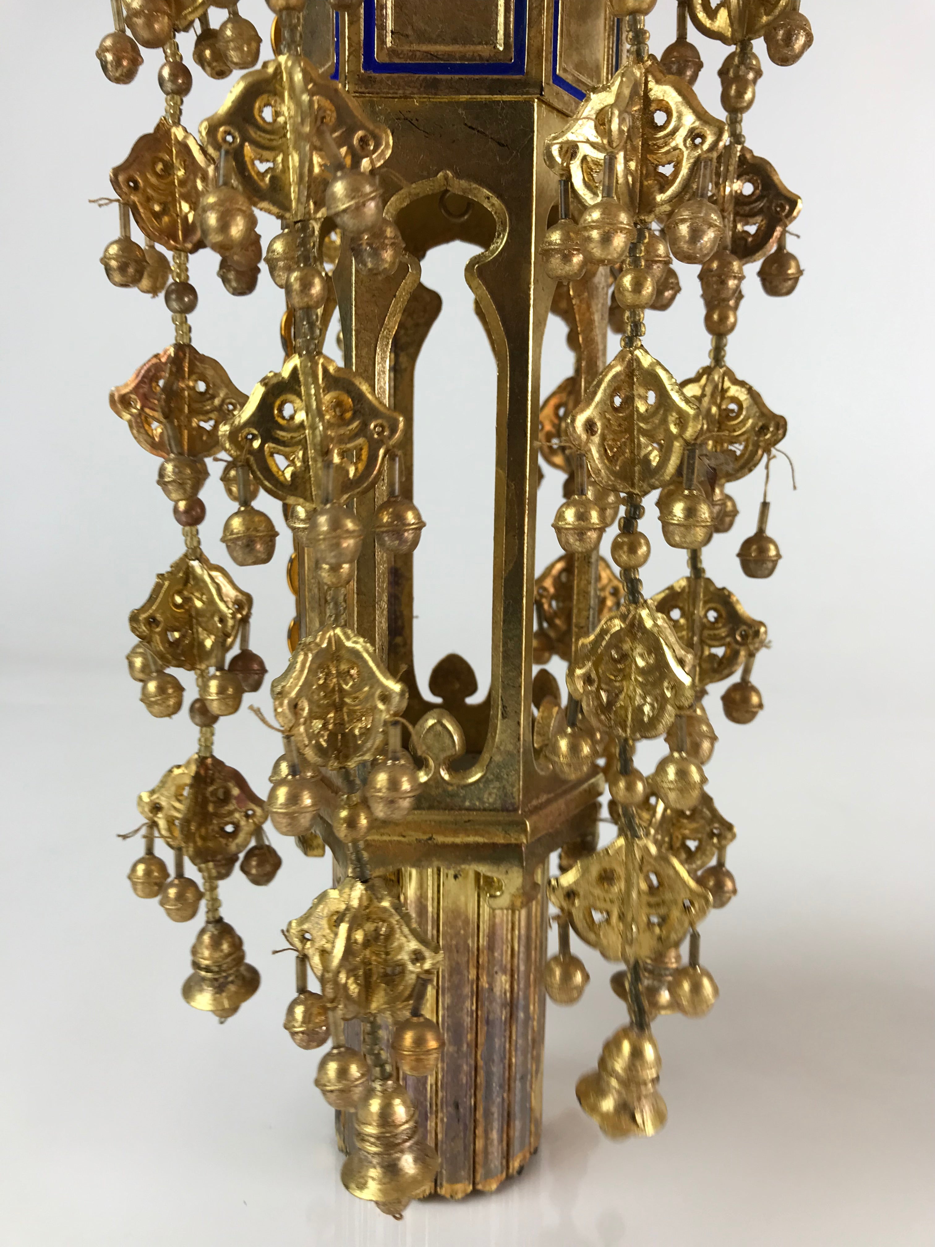 Japanese Buddhist Altar Fitting Vtg Hanging Butsugu Rinto Yoraku BU742