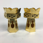Japanese Buddhist Altar Fitting Vtg Hexagonal Offering Stand Set Kuge BU572