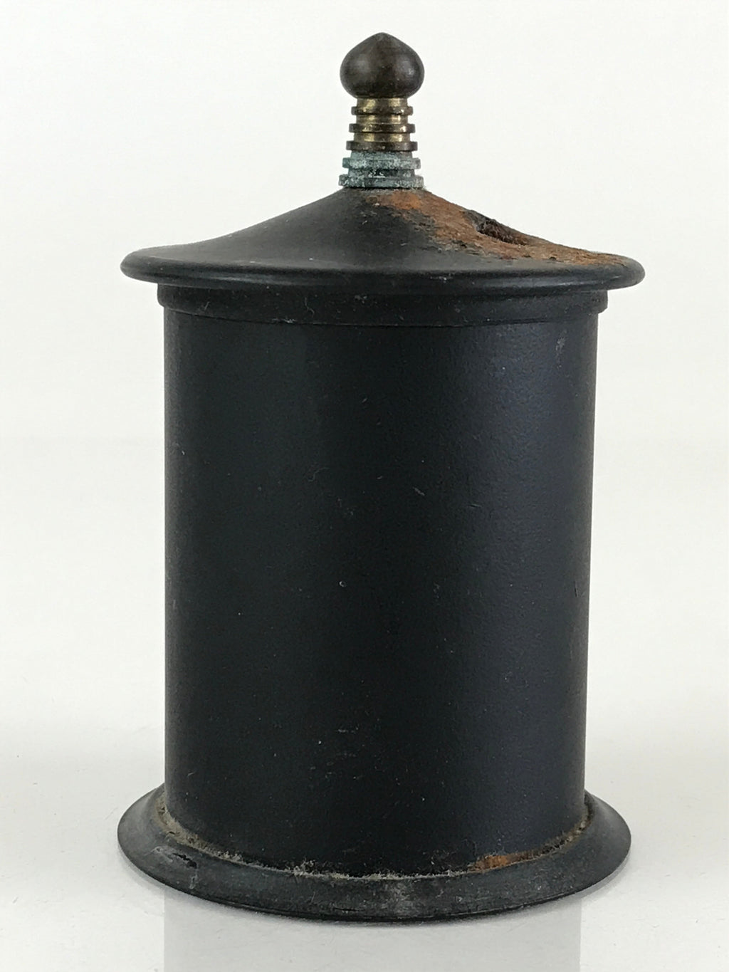 Japanese Buddhist Altar Fitting Vtg Iron Match Disposal Pot Butsugu BU793