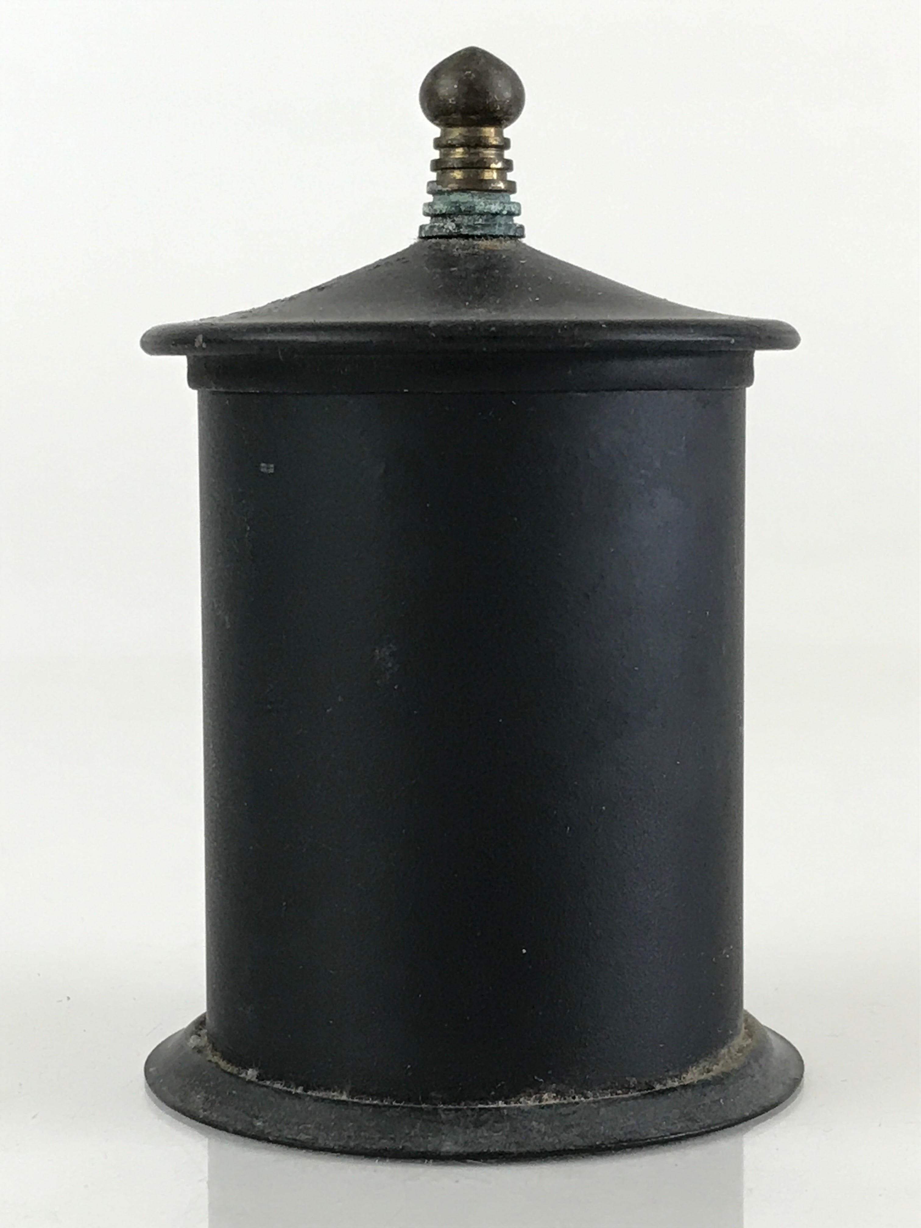 Japanese Buddhist Altar Fitting Vtg Iron Match Disposal Pot Butsugu BU793