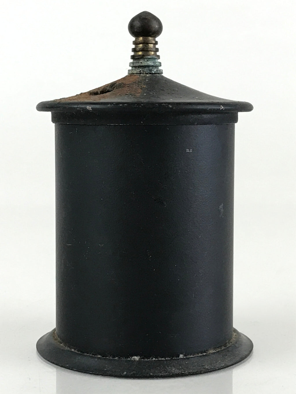 Japanese Buddhist Altar Fitting Vtg Iron Match Disposal Pot Butsugu BU793