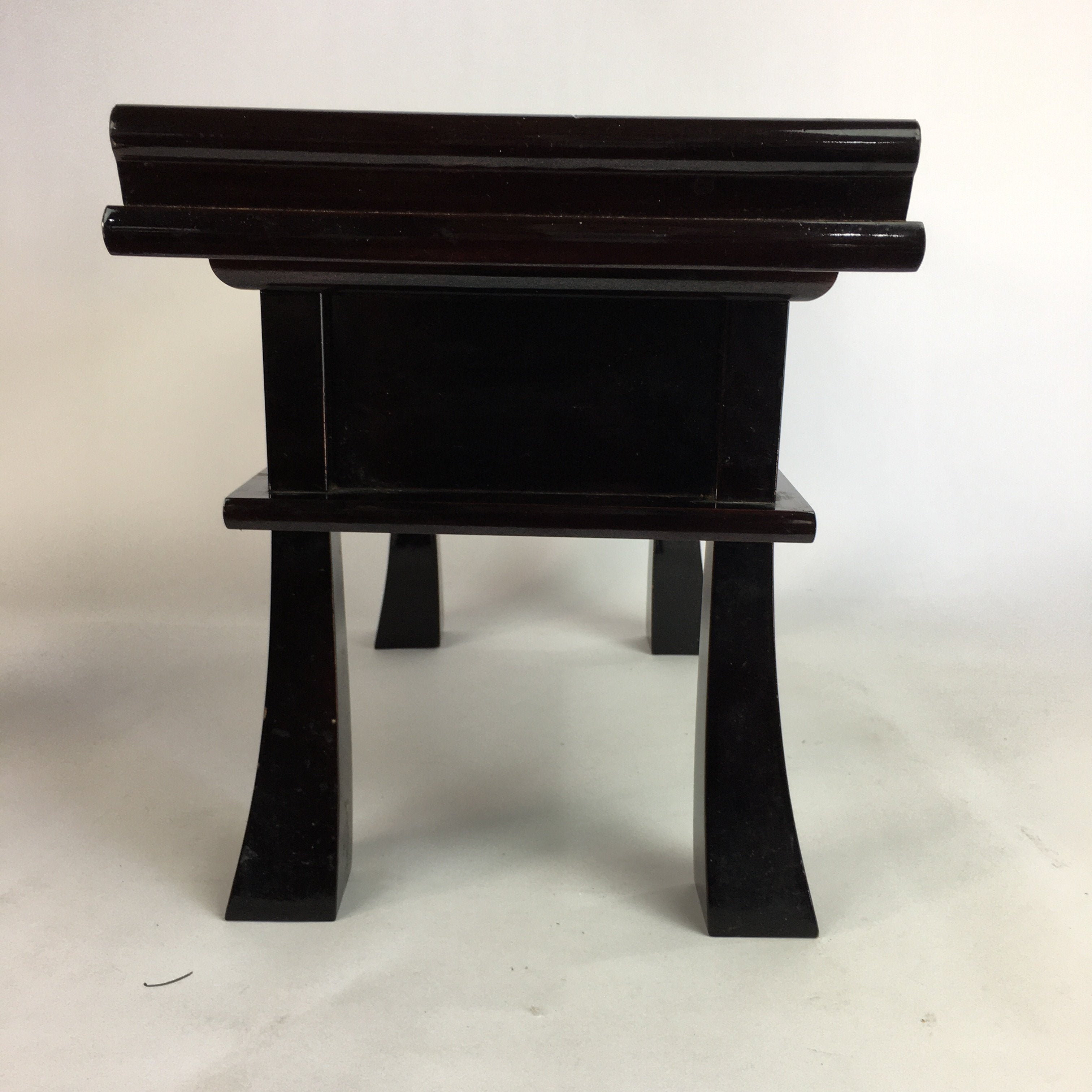 Japanese Buddhist Altar Fitting Vtg Kyozukue Wood Lacquer Offering Table BU467
