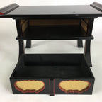 Japanese Buddhist Altar Fitting Vtg Kyozukue Wood Lacquer Offering Table BU470