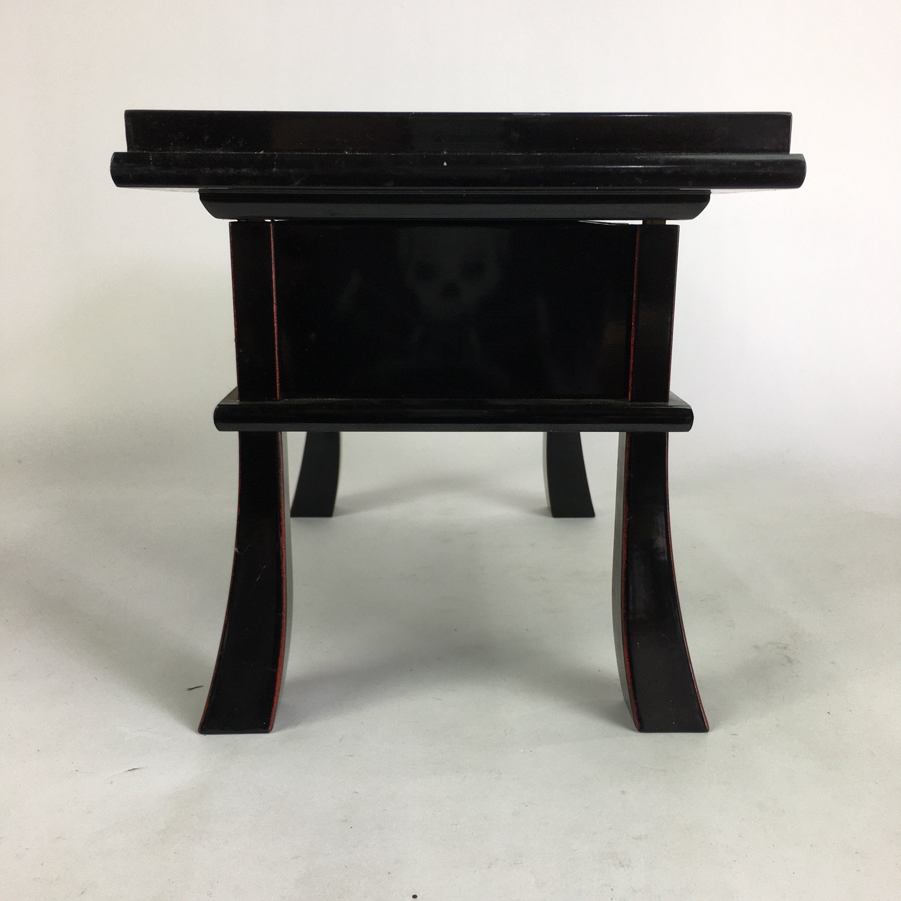 Japanese Buddhist Altar Fitting Vtg Kyozukue Wood Lacquer Offering Table BU470