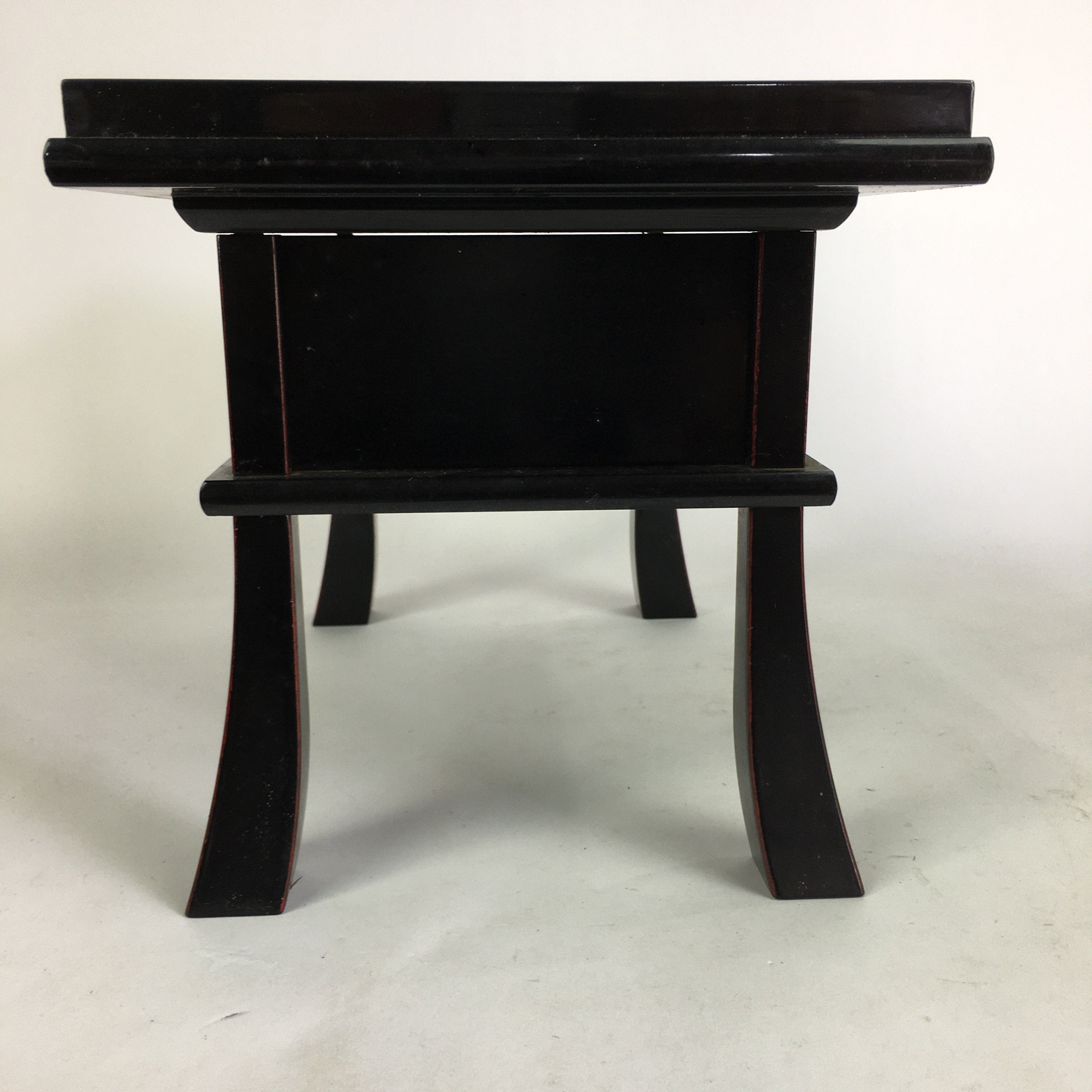 Japanese Buddhist Altar Fitting Vtg Kyozukue Wood Lacquer Offering Table BU470