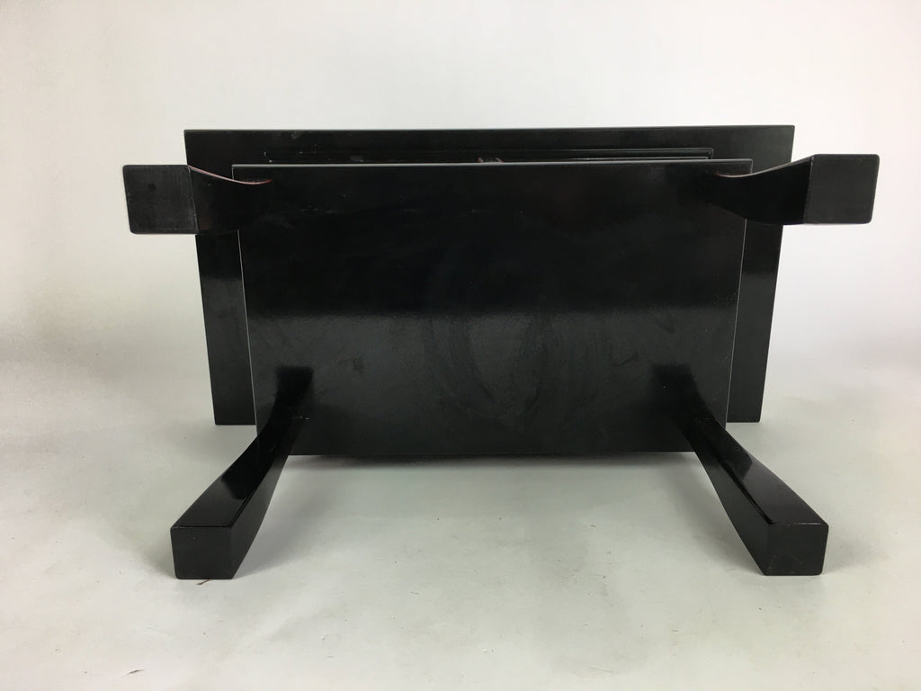 Japanese Buddhist Altar Fitting Vtg Kyozukue Wood Lacquer Offering Table BU470