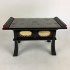 Japanese Buddhist Altar Fitting Vtg Kyozukue Wood Lacquer Offering Table BU498