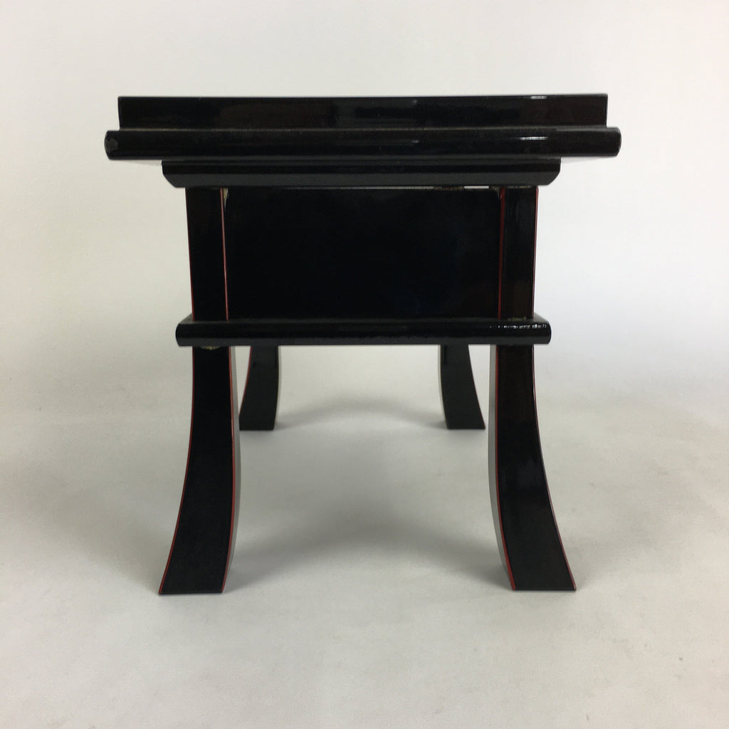 Japanese Buddhist Altar Fitting Vtg Kyozukue Wood Lacquer Offering Table BU498