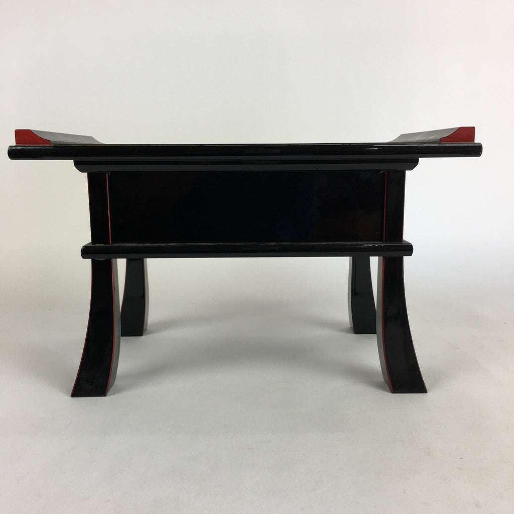 Japanese Buddhist Altar Fitting Vtg Kyozukue Wood Lacquer Offering Table BU498