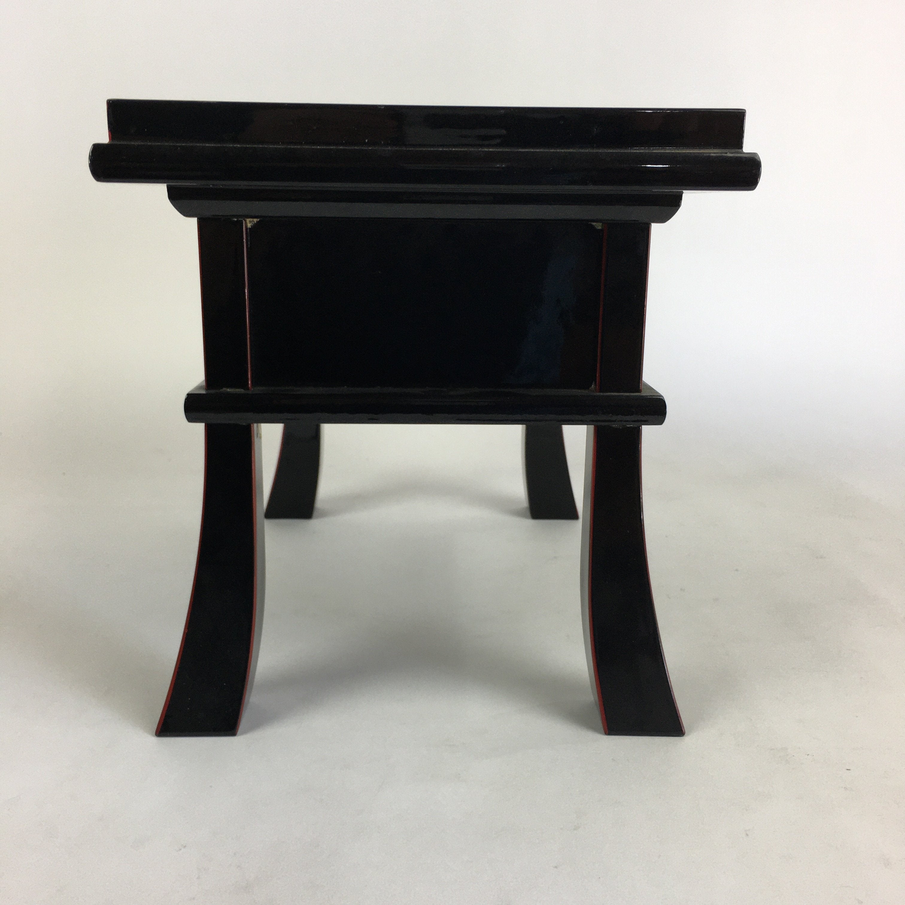 Japanese Buddhist Altar Fitting Vtg Kyozukue Wood Lacquer Offering Table BU498