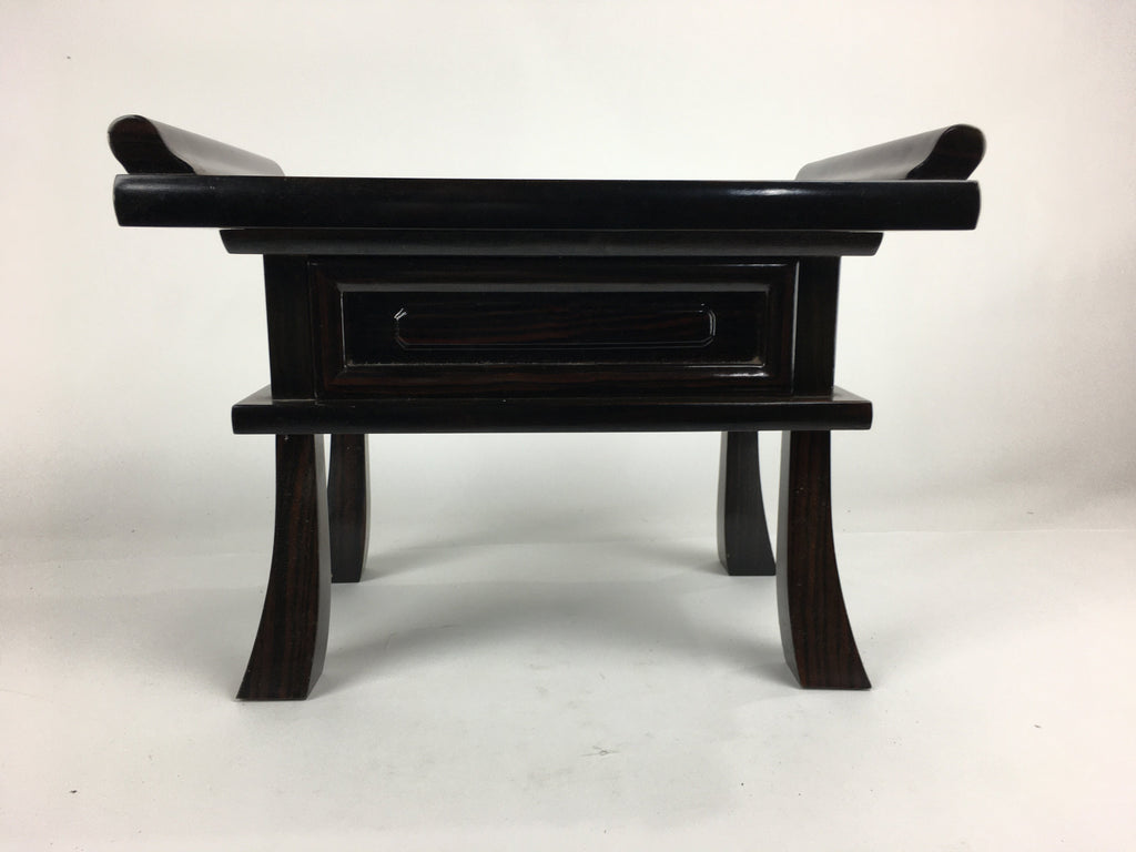 Japanese Buddhist Altar Fitting Vtg Kyozukue Wood Lacquer Offering Table BU570
