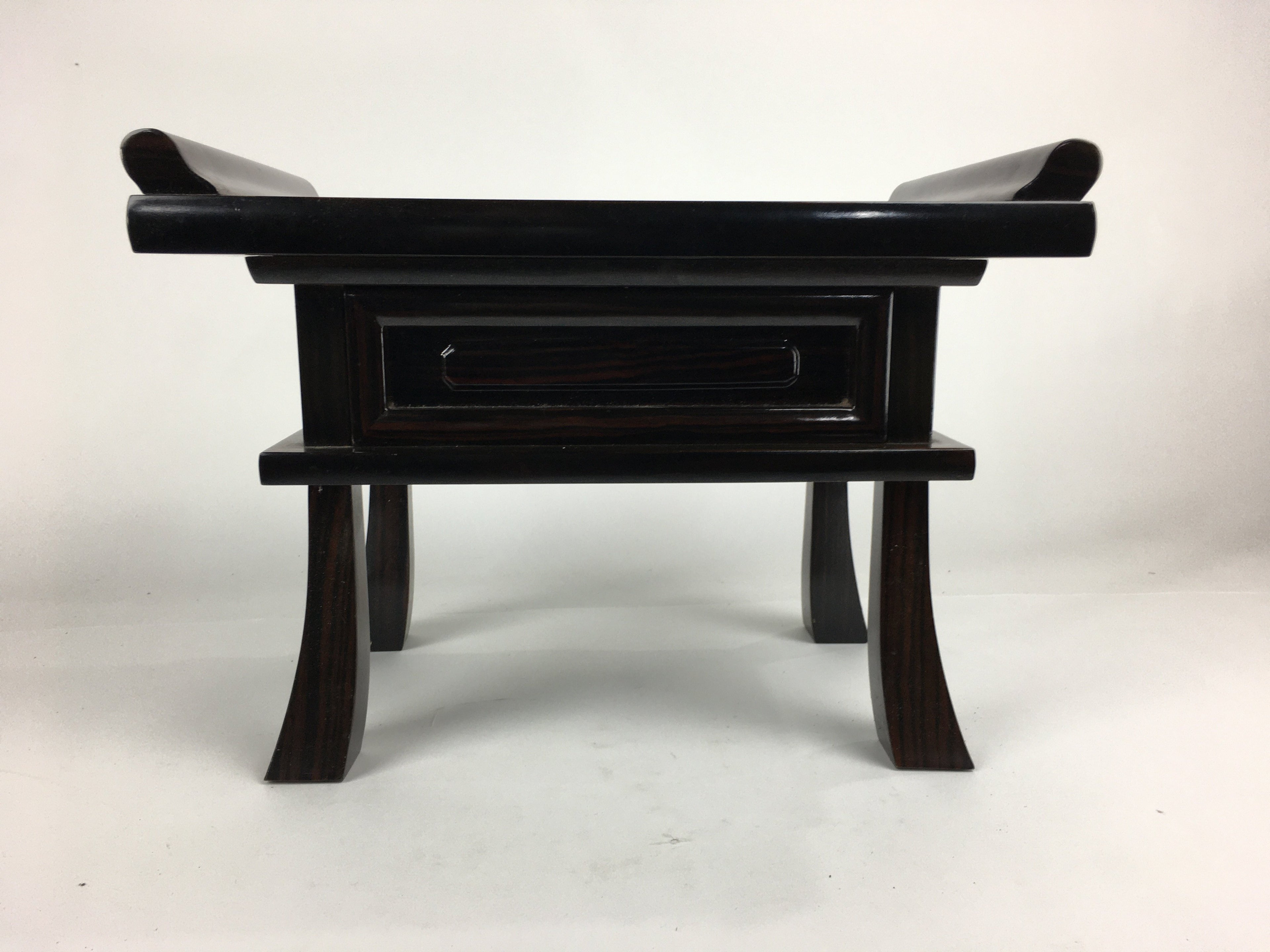 Japanese Buddhist Altar Fitting Vtg Kyozukue Wood Lacquer Offering Table BU570