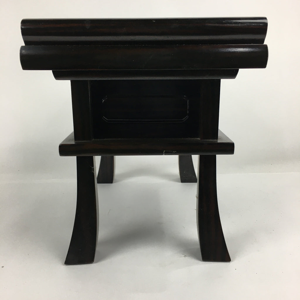 Japanese Buddhist Altar Fitting Vtg Kyozukue Wood Lacquer Offering Table BU570