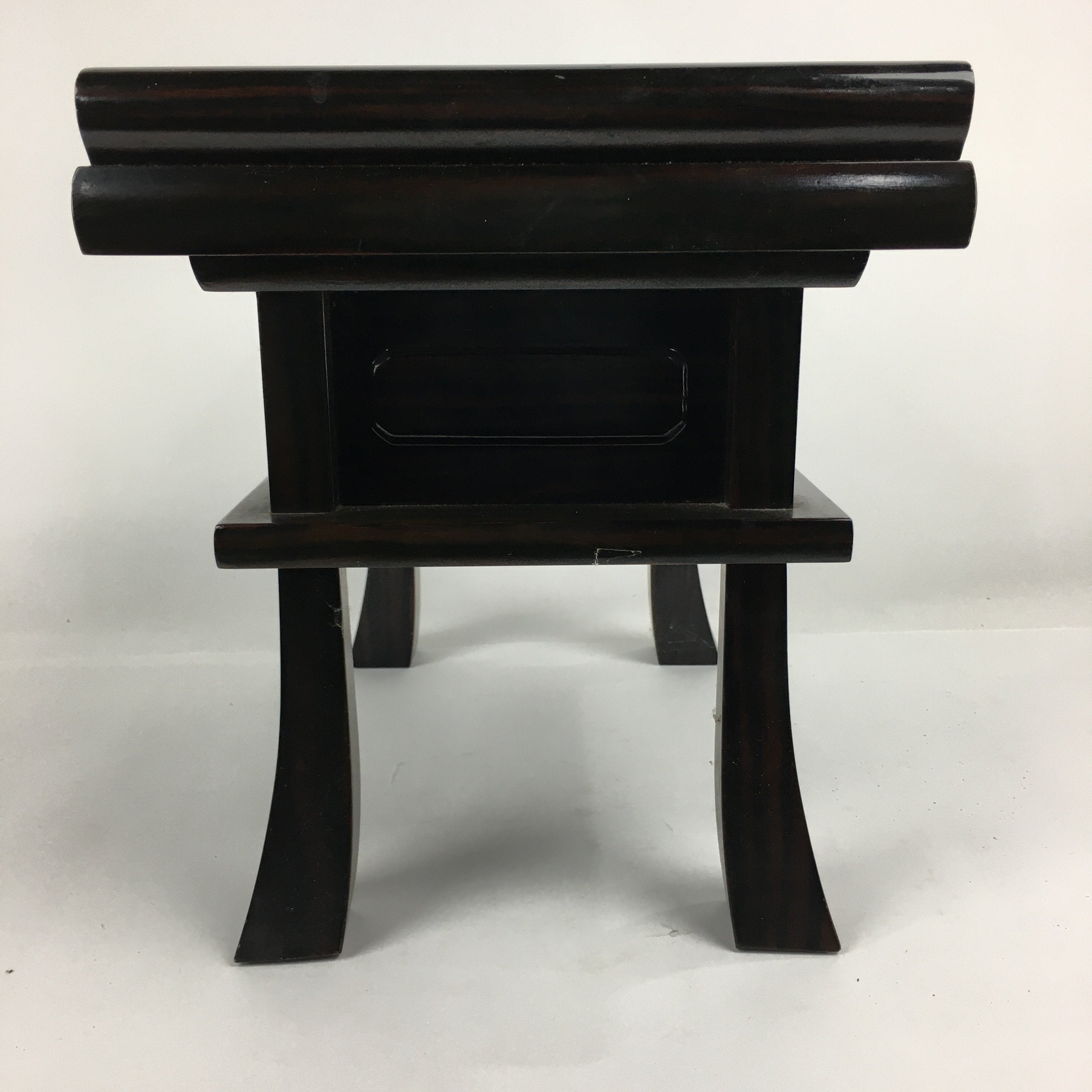 Japanese Buddhist Altar Fitting Vtg Kyozukue Wood Lacquer Offering Table BU570
