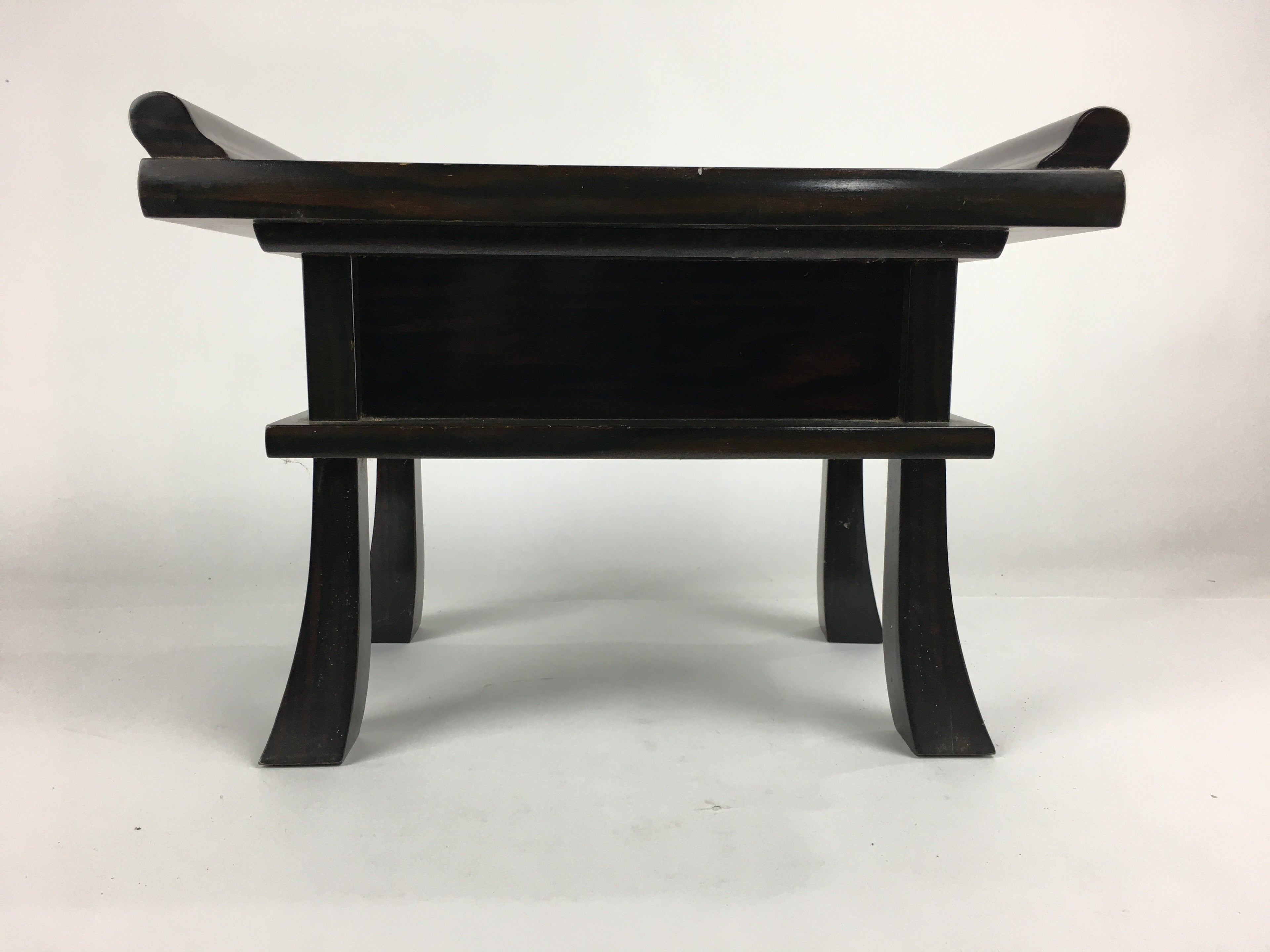 Japanese Buddhist Altar Fitting Vtg Kyozukue Wood Lacquer Offering Table BU570