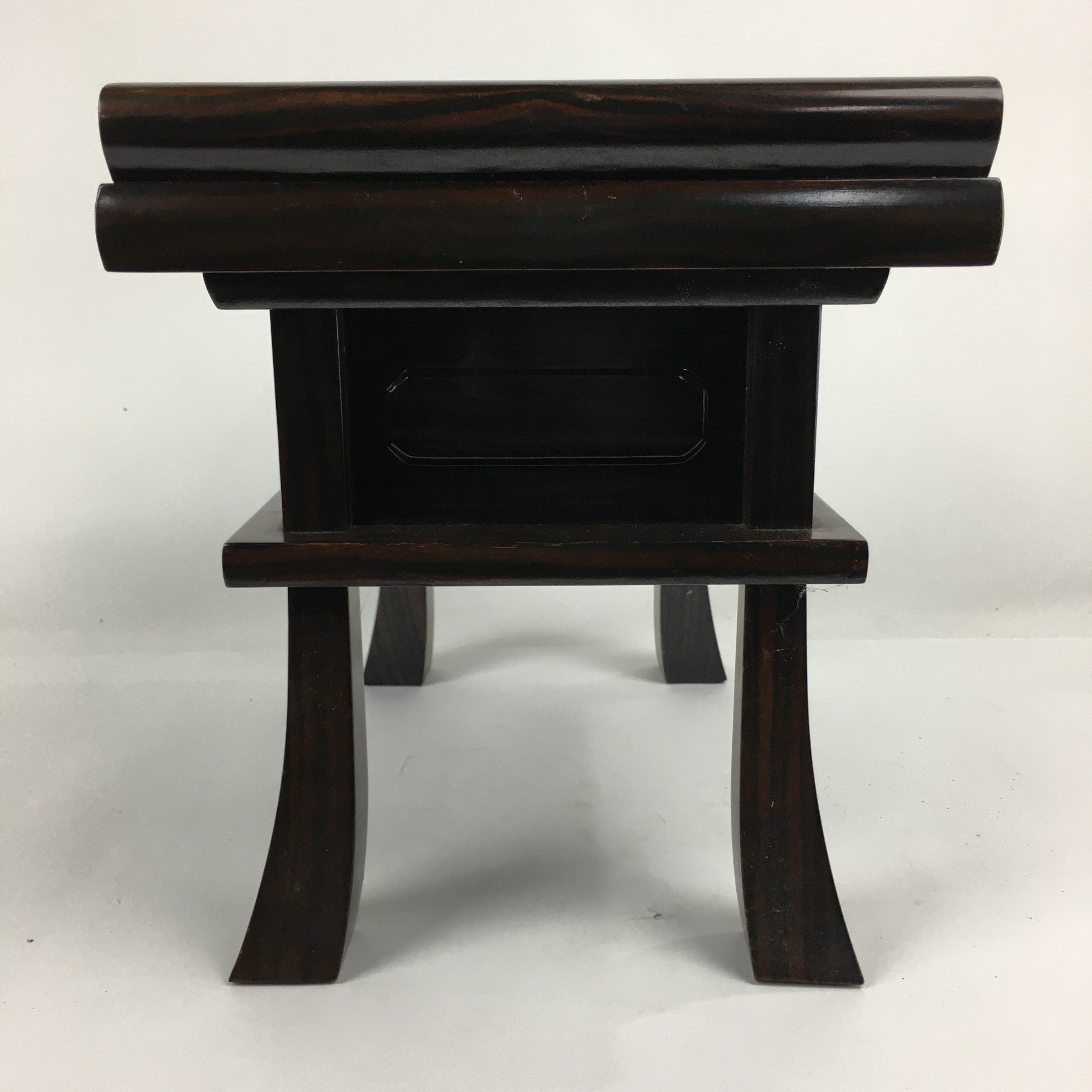 Japanese Buddhist Altar Fitting Vtg Kyozukue Wood Lacquer Offering Table BU570