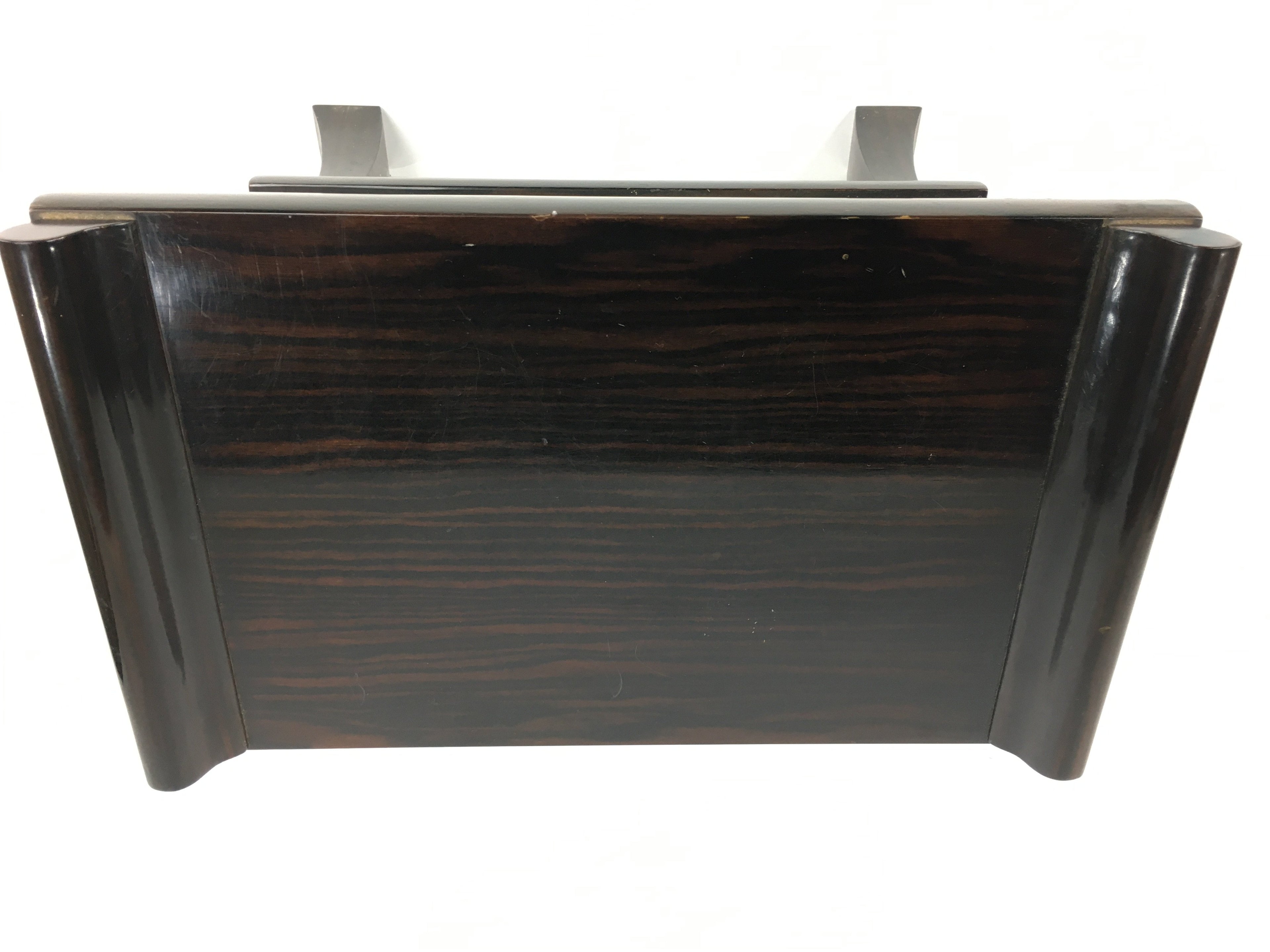 Japanese Buddhist Altar Fitting Vtg Kyozukue Wood Lacquer Offering Table BU570