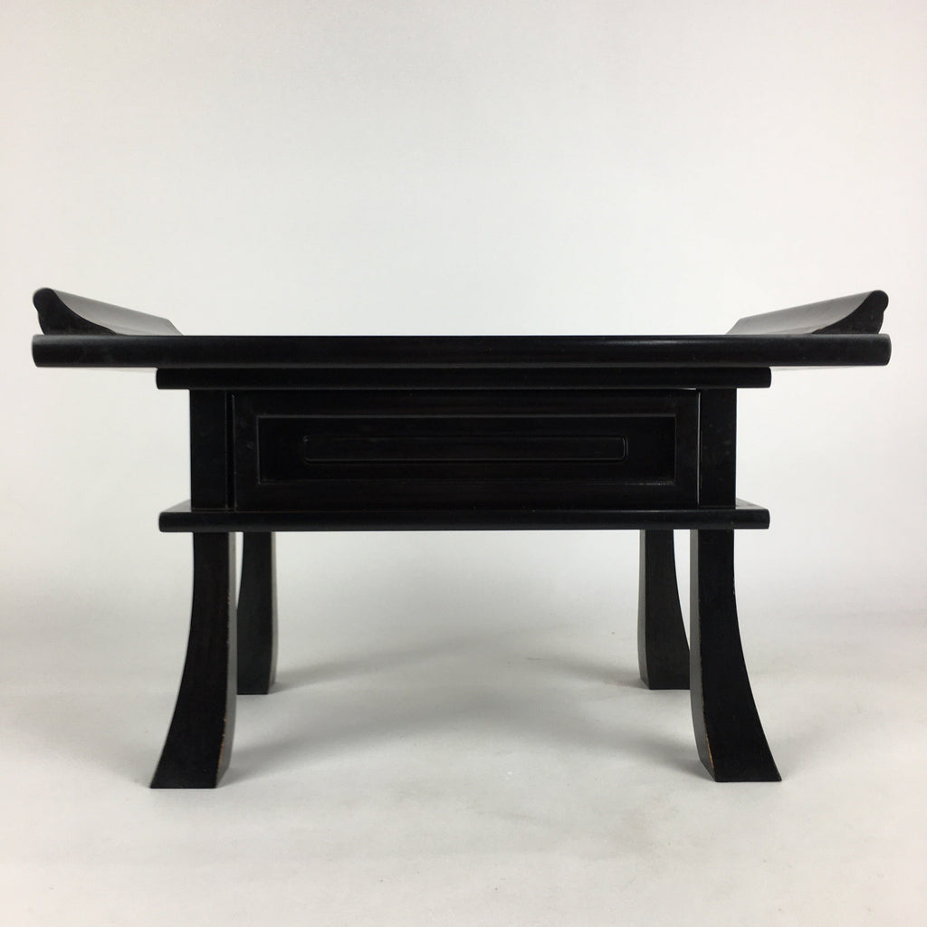 Japanese Buddhist Altar Fitting Vtg Kyozukue Wood Lacquer Offering Table BU674