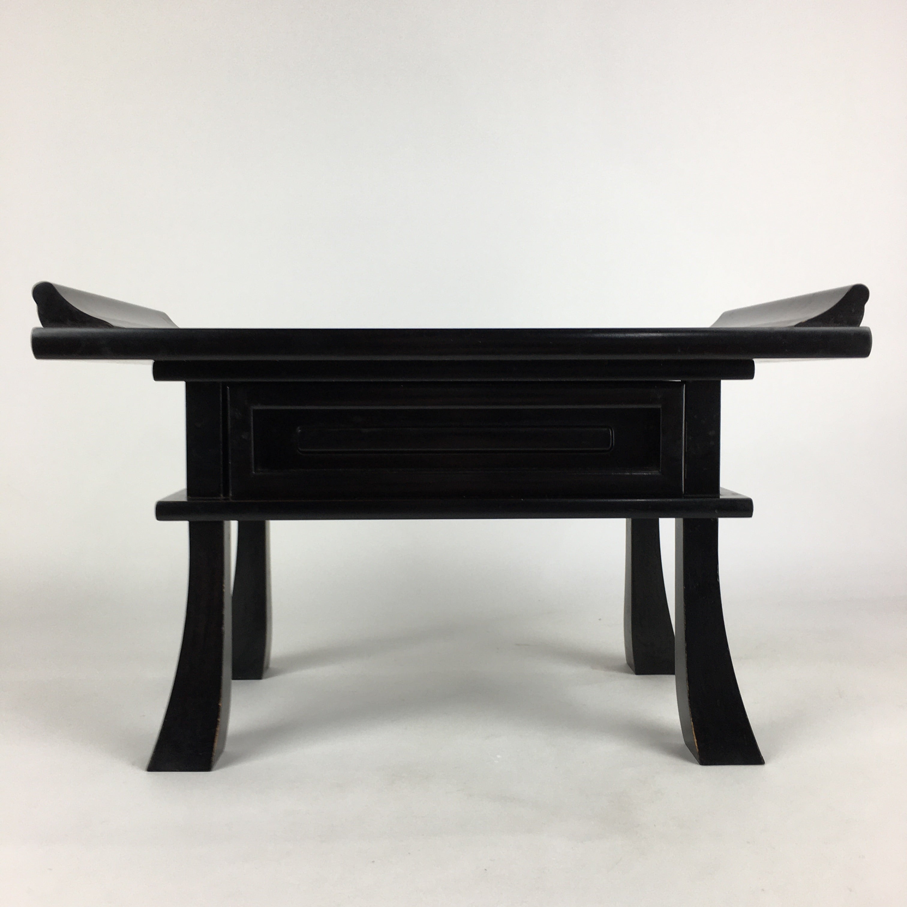 Japanese Buddhist Altar Fitting Vtg Kyozukue Wood Lacquer Offering Table BU674