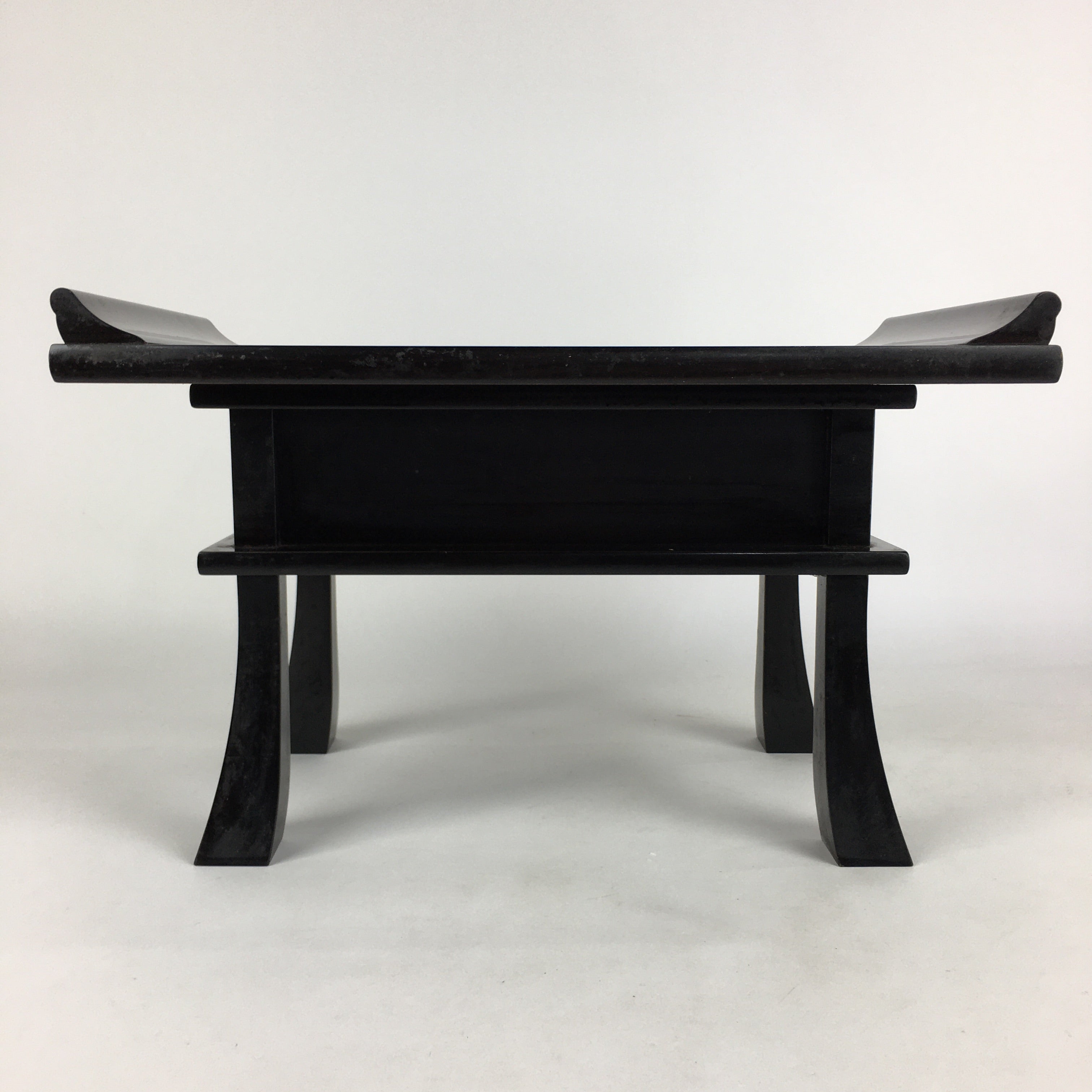 Japanese Buddhist Altar Fitting Vtg Kyozukue Wood Lacquer Offering Table BU674