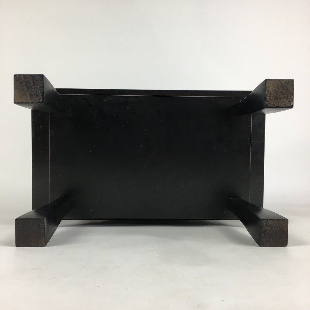 Japanese Buddhist Altar Fitting Vtg Kyozukue Wood Lacquer Offering Table BU674