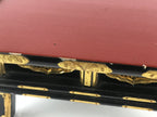 Japanese Buddhist Altar Fitting Vtg Kyozukue Wood Lacquer Offering Table Black B