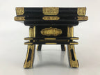 Japanese Buddhist Altar Fitting Vtg Kyozukue Wood Lacquer Offering Table Black B