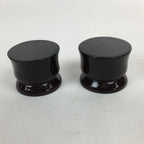 Japanese Buddhist Altar Fitting Vtg Lacquer Buddhist Rine Offering Cup Stand 2pc
