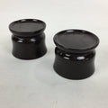 Japanese Buddhist Altar Fitting Vtg Lacquer Buddhist Rine Offering Cup Stand 2pc