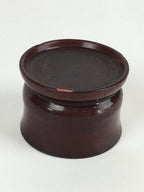 Japanese Buddhist Altar Fitting Vtg Lacquer Rine Offering Cup Stand 2pc Set BU65