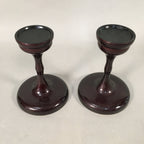 Japanese Buddhist Altar Fitting Vtg Offering Stand Pair High Cup Takatsuki BU365