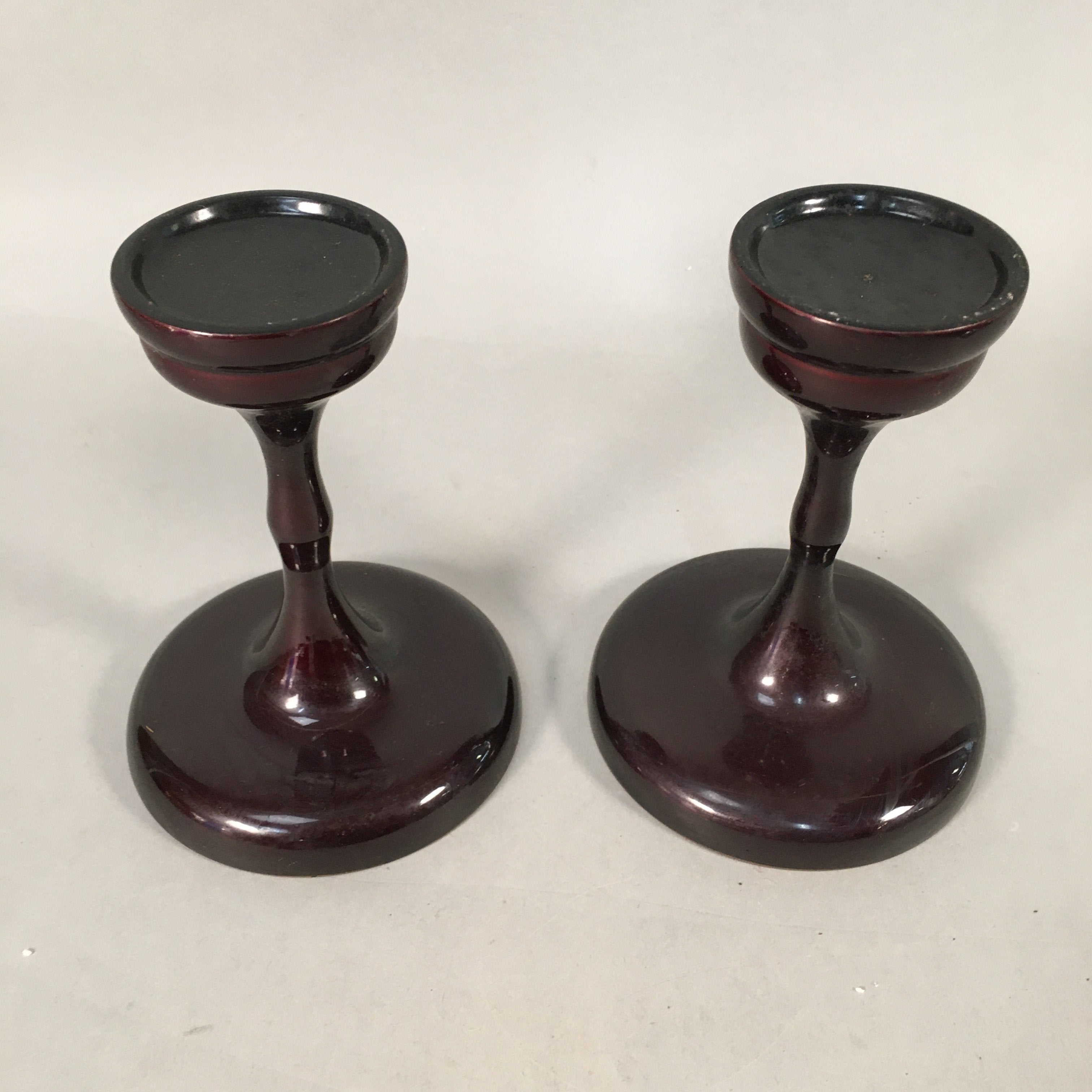 Japanese Buddhist Altar Fitting Vtg Offering Stand Pair High Cup Takatsuki BU365