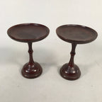 Japanese Buddhist Altar Fitting Vtg Offering Stand Pair High Cup Takatsuki BU389