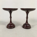Japanese Buddhist Altar Fitting Vtg Offering Stand Pair High Cup Takatsuki BU389