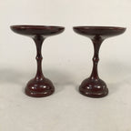 Japanese Buddhist Altar Fitting Vtg Offering Stand Pair High Cup Takatsuki BU389