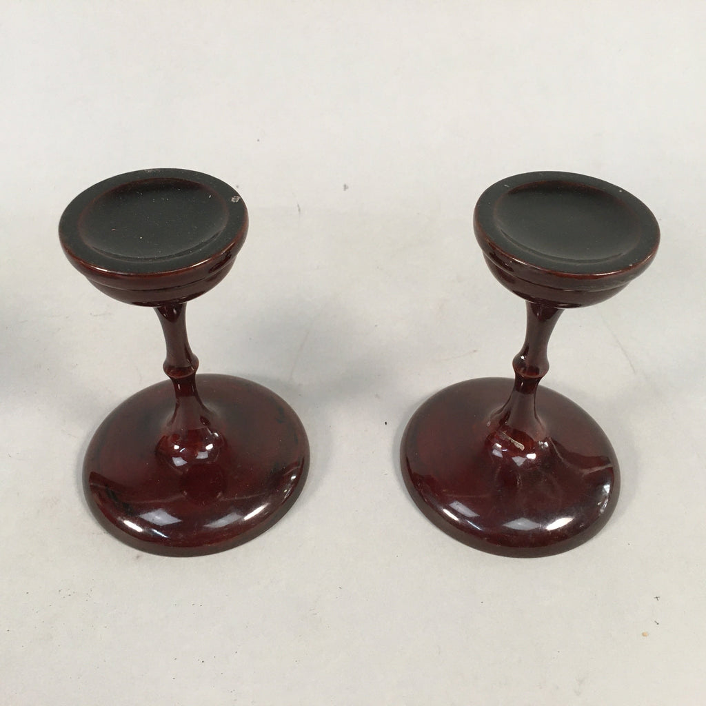 Japanese Buddhist Altar Fitting Vtg Offering Stand Pair High Cup Takatsuki BU389