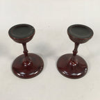 Japanese Buddhist Altar Fitting Vtg Offering Stand Pair High Cup Takatsuki BU389