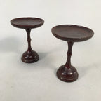 Japanese Buddhist Altar Fitting Vtg Offering Stand Pair High Cup Takatsuki BU389