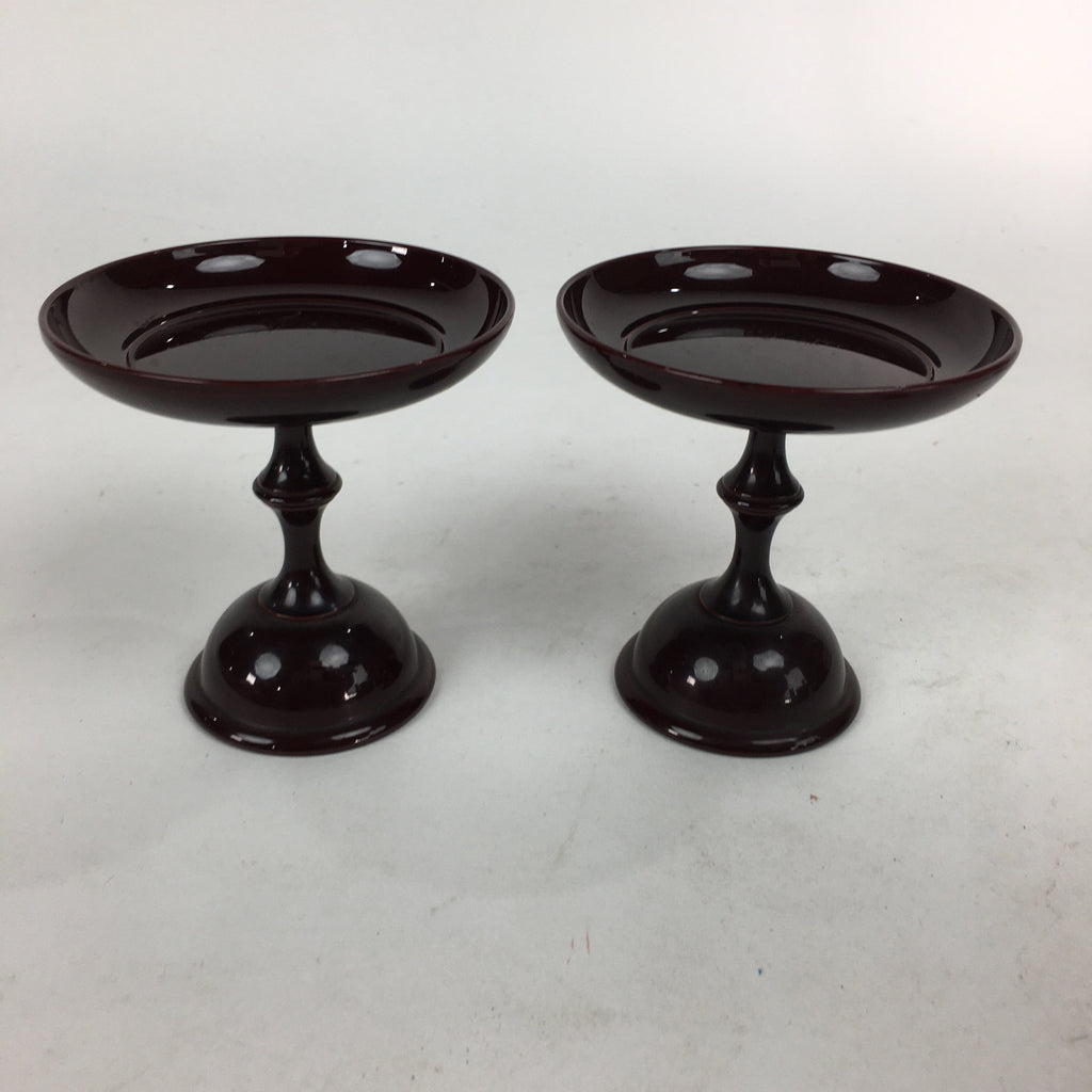 Japanese Buddhist Altar Fitting Vtg Offering Stand Pair High Cup Takatsuki BU548