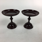 Japanese Buddhist Altar Fitting Vtg Offering Stand Pair High Cup Takatsuki BU548