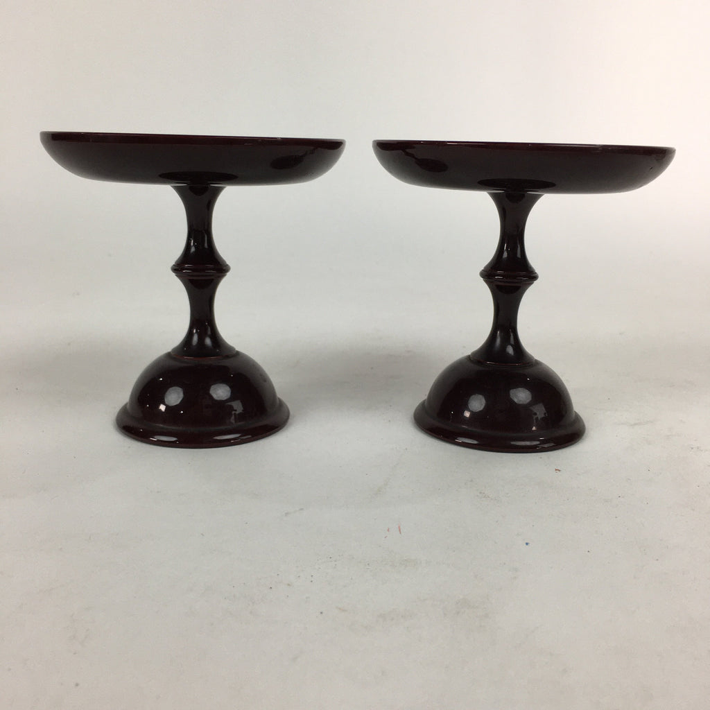 Japanese Buddhist Altar Fitting Vtg Offering Stand Pair High Cup Takatsuki BU548